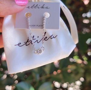 Ettika solo stone silver plated bracelet